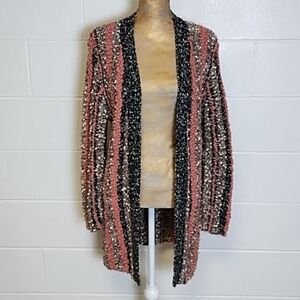 Simply Noelle S/M Open Front Cardigan Boucle Office